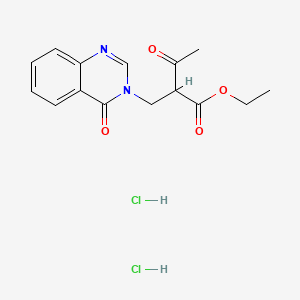 Ethyl 3-oxo-2-((4-oxo-3(4H)-quinazolinyl)methyl)butanoate dihydrochloride