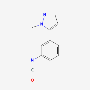 molecular formula C11H9N3O B1291036 5-(3-异氰酸苯基)-1-甲基-1H-吡唑 CAS No. 941716-86-5