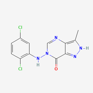 7H-Pyrazolo(4,3-d)pyrimidin-7-one, 1,6-dihydro-6-((2,5-dichlorophenyl)amino)-3-methyl-