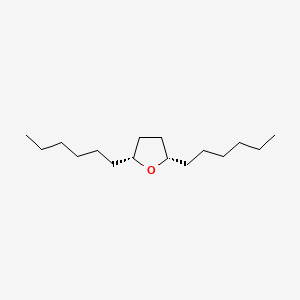 molecular formula C16H32O B12910380 Cis-2,5-dihexyltetrahydrofuran 