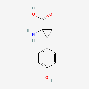 molecular formula C10H11NO3 B12910392 1-Amino-2-(4-hydroxyphenyl)cyclopropane-1-carboxylic acid CAS No. 756765-09-0