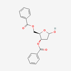 molecular formula C19H18O6 B12910414 ((2R,3S)-3-(Benzoyloxy)-5-hydroxytetrahydrofuran-2-yl)methyl benzoate 