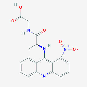 molecular formula C18H16N4O5 B12910417 N-(1-Nitroacridin-9-yl)-L-alanylglycine CAS No. 90057-95-7