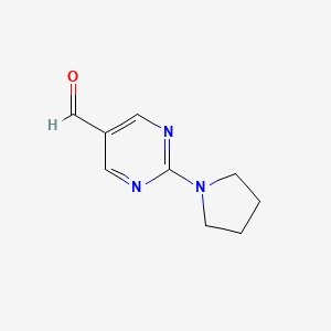 B1291044 2-(Pyrrolidin-1-yl)pyrimidine-5-carbaldehyde CAS No. 937796-10-6