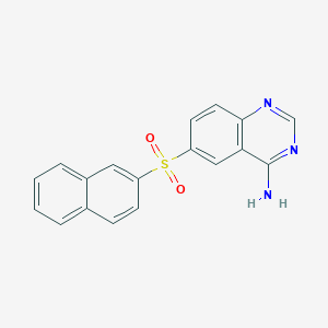 4-Quinazolinamine, 6-(2-naphthalenylsulfonyl)-