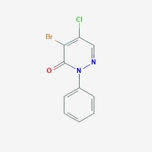 molecular formula C10H6BrClN2O B12910477 4-Bromo-5-chloro-2-phenylpyridazin-3(2H)-one CAS No. 65269-62-7