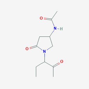 molecular formula C11H18N2O3 B12910481 N-(5-Oxo-1-(2-oxopentan-3-yl)pyrrolidin-3-yl)acetamide CAS No. 925246-46-4