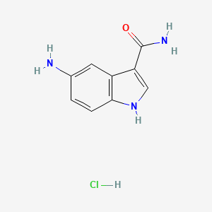 molecular formula C9H10ClN3O B1291051 3-(Aminocarbonyl)-1H-indol-5-amine hydrochloride CAS No. 306936-36-7