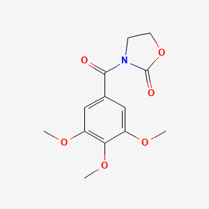 molecular formula C13H15NO6 B12910519 2-Oxazolidinone, 3-(3,4,5-trimethoxybenzoyl)- CAS No. 50915-99-6