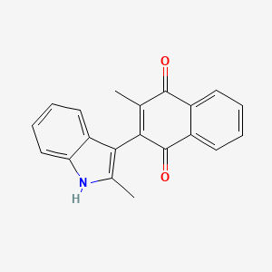 B12910527 2-Methyl-3-(2-methyl-1H-indol-3-yl)naphthalene-1,4-dione CAS No. 607393-85-1