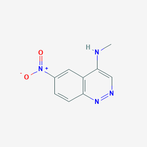 molecular formula C9H8N4O2 B12910556 N-Methyl-6-nitrocinnolin-4-amine CAS No. 16077-23-9