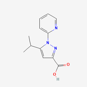 5-(propan-2-yl)-1-(pyridin-2-yl)-1H-pyrazole-3-carboxylic acid