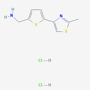 (5-(2-Methylthiazol-4-yl)thiophen-2-yl)methanamine dihydrochloride