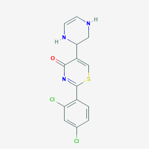 2-(2,4-Dichlorophenyl)-5-(1,2,3,4-tetrahydropyrazin-2-yl)-4H-1,3-thiazin-4-one