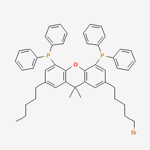 molecular formula C49H51BrOP2 B12910629 (2-(5-Bromopentyl)-9,9-dimethyl-7-pentyl-9H-xanthene-4,5-diyl)bis(diphenylphosphine) 