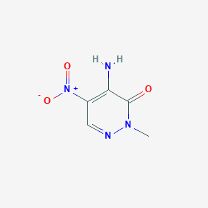 molecular formula C5H6N4O3 B12910646 4-Amino-2-methyl-5-nitropyridazin-3(2H)-one CAS No. 6381-39-1