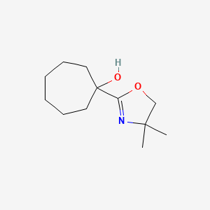 molecular formula C12H21NO2 B12910657 1-(4,4-Dimethyl-4,5-dihydro-1,3-oxazol-2-yl)cycloheptan-1-ol CAS No. 86354-14-5