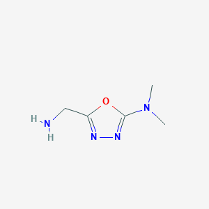 molecular formula C5H10N4O B1291066 5-(aminomethyl)-N,N-dimethyl-1,3,4-oxadiazol-2-amine 