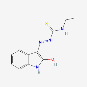 Hydrazinecarbothioamide, 2-(1,2-dihydro-2-oxo-3H-indol-3-ylidene)-N-ethyl-