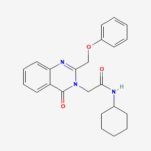 3(4H)-Quinazolineacetamide, N-cyclohexyl-4-oxo-2-(phenoxymethyl)-