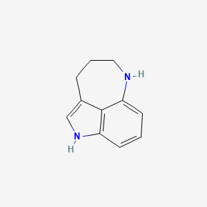 molecular formula C11H12N2 B12910714 3,4,5,6-Tetrahydro-1H-azepino[4,3,2-cd]indole 