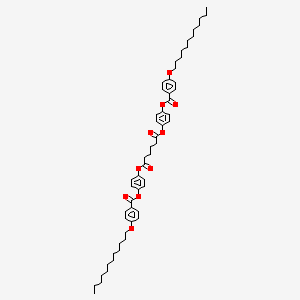molecular formula C56H74O10 B12910721 Bis(4-{[4-(dodecyloxy)benzoyl]oxy}phenyl) hexanedioate CAS No. 765954-09-4