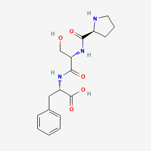 molecular formula C17H23N3O5 B12910736 L-Prolyl-L-seryl-L-phenylalanine CAS No. 847780-71-6