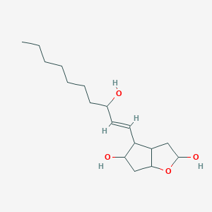 4-(3-Hydroxydec-1-en-1-yl)hexahydro-2H-cyclopenta[b]furan-2,5-diol