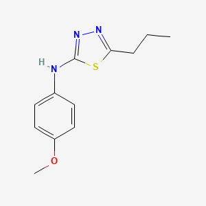 molecular formula C12H15N3OS B12910759 N-(4-Methoxyphenyl)-5-propyl-1,3,4-thiadiazol-2-amine CAS No. 61955-53-1