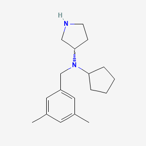 molecular formula C18H28N2 B12910765 (3S)-N-cyclopentyl-N-[(3,5-dimethylphenyl)methyl]pyrrolidin-3-amine CAS No. 820980-01-6