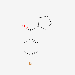 molecular formula C12H13BrO B1291079 4-Bromophenyl cyclopentyl ketone CAS No. 2204-97-9