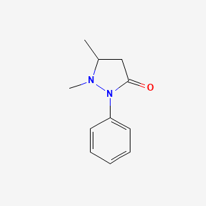 molecular formula C11H14N2O B12910793 1,5-Dimethyl-2-phenylpyrazolidin-3-one CAS No. 13292-55-2