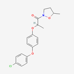 2-[4-(4-Chlorophenoxy)phenoxy]-1-(5-methyl-1,2-oxazolidin-2-yl)propan-1-one