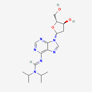 N'-(9-((2R,4S,5R)-4-Hydroxy-5-(hydroxymethyl)tetrahydrofuran-2-yl)-9H-purin-6-yl)-N,N-diisopropylformimidamide