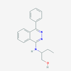 molecular formula C18H19N3O B12910832 1-Butanol, 2-[(4-phenyl-1-phthalazinyl)amino]- CAS No. 140214-77-3