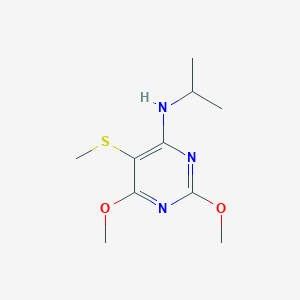 2,6-Dimethoxy-5-(methylsulfanyl)-N-(propan-2-yl)pyrimidin-4-amine