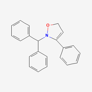 molecular formula C22H19NO B12910928 2-(Diphenylmethyl)-3-phenyl-2,5-dihydro-1,2-oxazole CAS No. 754991-55-4