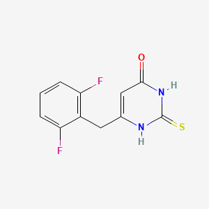 6-[(2,6-difluorophenyl)methyl]-2-sulfanylidene-1H-pyrimidin-4-one