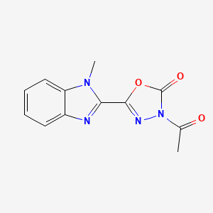 3-Acetyl-5-(1-methyl-1H-benzimidazol-2-yl)-1,3,4-oxadiazol-2(3H)-one