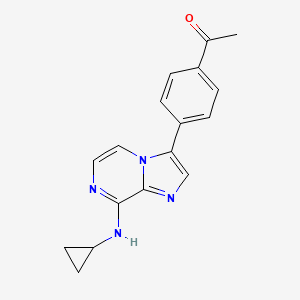 Ethanone, 1-[4-[8-(cyclopropylamino)imidazo[1,2-a]pyrazin-3-yl]phenyl]-