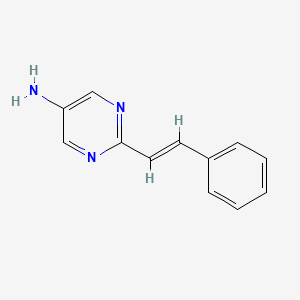 molecular formula C12H11N3 B12910975 2-Styrylpyrimidin-5-amine CAS No. 54246-67-2