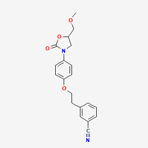 3-(2-(4-(5-(Methoxymethyl)-2-oxo-3-oxazolidinyl)phenoxy)ethyl)benzonitrile