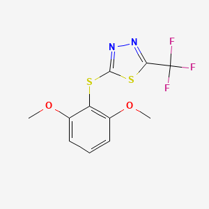 2-[(2,6-Dimethoxyphenyl)sulfanyl]-5-(trifluoromethyl)-1,3,4-thiadiazole