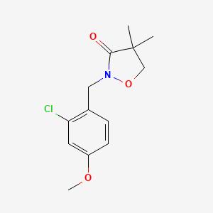 2-[(2-Chloro-4-methoxyphenyl)methyl]-4,4-dimethyl-1,2-oxazolidin-3-one