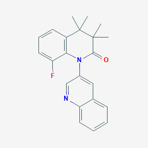 molecular formula C22H21FN2O B12911030 8-Fluoro-3,3,4,4-tetramethyl-3,4-dihydro-2H-[1,3'-biquinolin]-2-one CAS No. 918646-15-8