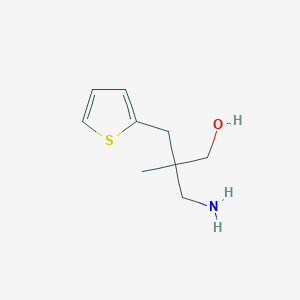 molecular formula C9H15NOS B1291105 3-Amino-2-methyl-2-(thiophen-2-ylmethyl)propan-1-ol 