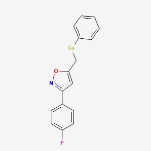 Isoxazole, 3-(4-fluorophenyl)-5-[(phenylseleno)methyl]-