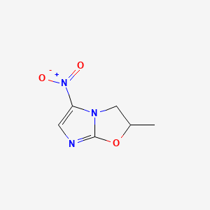 molecular formula C6H7N3O3 B12911068 2-Methyl-5-nitro-2,3-dihydro-imidazo[2,1-b]oxazole CAS No. 73332-79-3