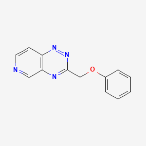 molecular formula C13H10N4O B12911070 3-Phenoxymethyl-pyrido(3,4-e)(1,2,4)triazine CAS No. 55242-75-6