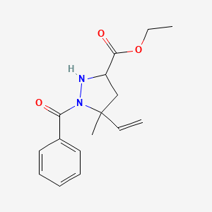 Ethyl 1-benzoyl-5-ethenyl-5-methylpyrazolidine-3-carboxylate